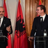 Konferencija za medije Vučića, Zaeva i Rame