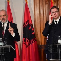 Konferencija za medije Vučića, Zaeva i Rame