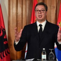 Konferencija za medije Vučića, Zaeva i Rame