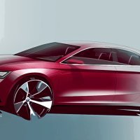 Skica nove Škoda Octavije sedan (liftback s petero vrata) 4. generacije