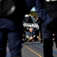 Prosvjed na granici Španjolske i Francuske