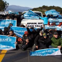 Prosvjed na granici Španjolske i Francuske