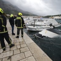 Potopljen brod u Makarskoj