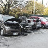 Izgoreni automobili i kombi na Kajfešovom brijegu