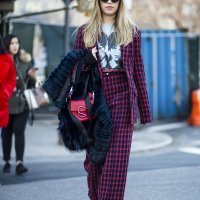 Street Style - karirane hlače