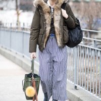 Street Style - karirane hlače