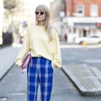 Street Style - karirane hlače