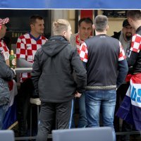 Navijači u Rijeci zagrijavaju se za utakmicu