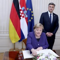 Angela Merkel i Andrej Plenković u Banskim dvorima