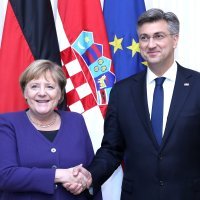 Angela Merkel i Andrej Plenković u Banskim dvorima