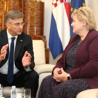 Sastanak Andreja Plenkovića s norveškom premijerkom Ernom Solberg
