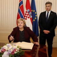 Sastanak Andreja Plenkovića s norveškom premijerkom Ernom Solberg