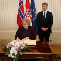 Sastanak Andreja Plenkovića s norveškom premijerkom Ernom Solberg