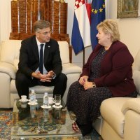 Sastanak Andreja Plenkovića s norveškom premijerkom Ernom Solberg