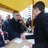 Prikupljanje potpisa za Miroslava Škoru, kandidata za predsjednika