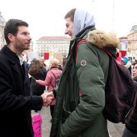 Prosvjednici na Trgu bana Jelačića