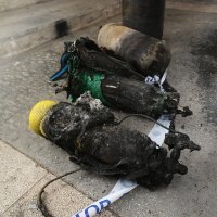 Policijski uviđaj nakon požara u Splitu