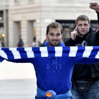 Navijači zagrebačkog Dinama u Milanu uoči utakmice Lige prvaka protiv Atalante