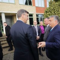 Andrej Plenkovic i Viktor Orban na otvorenju Učeničkog doma Mađara u Osijeku