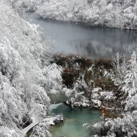 Snijeg zabijelio Plitvička jezera