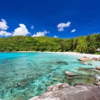 Plaža Anse Takamaka,Mahé, Sejšeli