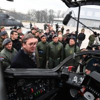 Beograd: Predsjednik Vučić na predstavljanju novih helikoptera Vojske Srbije