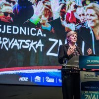 Osijek: Predizborni skup predsjedničke kandidatkinje Kolinde Grabar-Kitarović