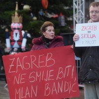 Zagreb: Prosvjed protiv gradonačelnika Bandića Vrijeme Je, Zagreb Je Spreman