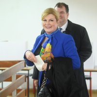 Zagreb: Aktualna predsjednica Grabar-Kitarović glasovala na predsjedničkim izborima