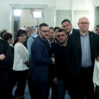 Praćenje rezultata za izbor predsjednika RH u stožeru Dejana Kovača