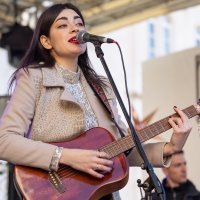 Mia Dimšić na dječjem dočeku Nove godine na Stradunu