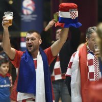 Rukomet, EP, Hrvatska - Srbija, navijači, Graz, 13.1.2020.