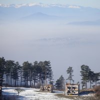 Pogled sa Trebevića na zagađeno Sarajevo