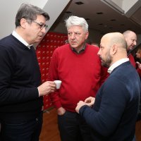 Operativni sastanak SDP-a u Ogulinu, Bernardić dao izjavu za medije