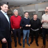 Operativni sastanak SDP-a u Ogulinu, Bernardić dao izjavu za medije