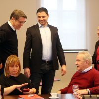 Operativni sastanak SDP-a u Ogulinu, Bernardić dao izjavu za medije