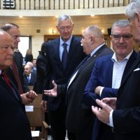 Franjo Luković, Slavko Linić, Ivan Šuker i Božo Prka