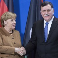 Angela Merkel i Fajez al-Saraj