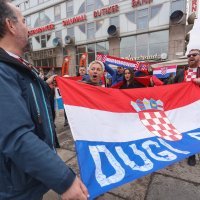 Stockholm: Hrvatski navijači prije finalne utakmice Europskog rukometnog prvenstva