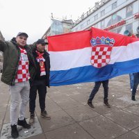 Stockholm: Hrvatski navijači prije finalne utakmice Europskog rukometnog prvenstva
