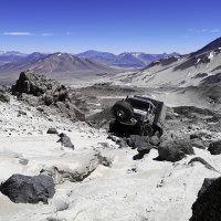 Mercedes-Benz Unimog U 5023 na Ojos de Salado na 6694 m/nm