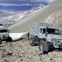 Mercedes-Benz Unimog U 5023 na Ojos de Salado na 6694 m/nm