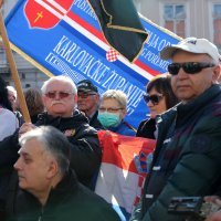 Branitelji su se okupili na prosvjedu u Samoboru. Prosvjeduju protiv gradonačelnika Kreše Beljaka