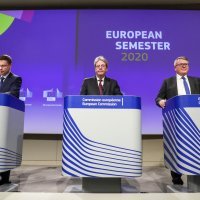 Valdis Dombrovskis,Paolo Gentiloni, Nicolas Schmit