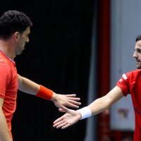 Kvalifikacije Davis Cupa, Hrvatska - Indija, parovi, Škugor/Pavić - Bopanna/Paes
