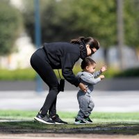 Eva Longoria sa suprugom i sinom