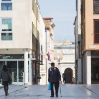 Poluprazne ulice u Zadru na prvi dan proljeća