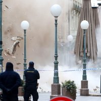Zagreb: Rušenje pročelja u Bogovićevoj ulici