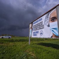 Osijek: Na obilaznici postavljen jumbo plakat o koronavirusu