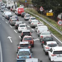 Gužva na rotoru Bilice na ulazu u Split